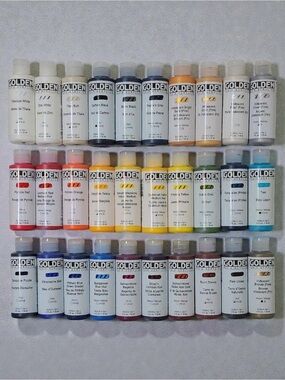 New Fluid Acrylic Paint, 30- 4 fl oz Bottles, Paint Supplies Artist Paint